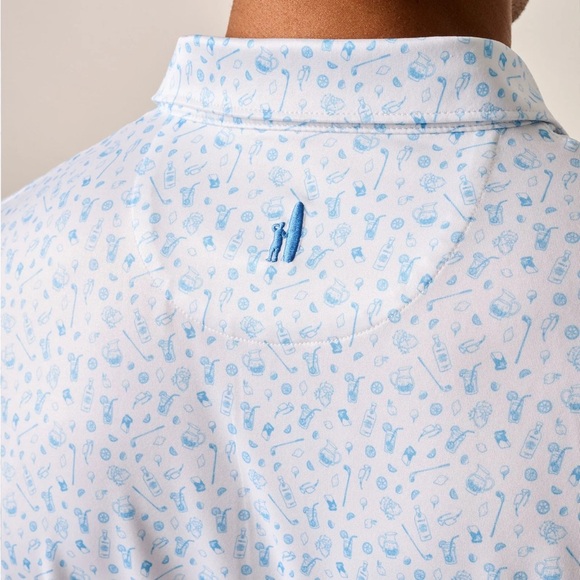 Johnnie o Performance Jersey Polo - Juice Print maliblu - Picture 2 of 8